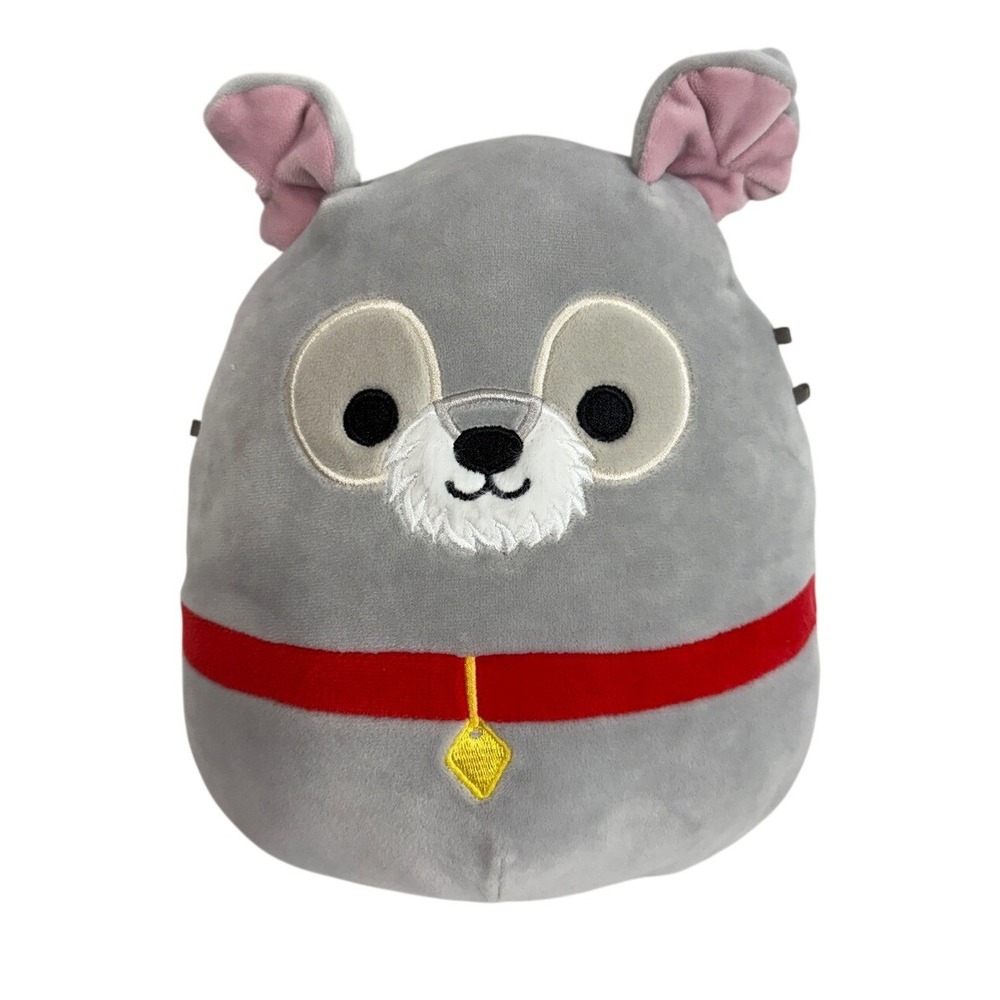 Squishmallows Disney Lady and the Tramp Tramp Plush Grey Dog Stuffed Animal 8 in